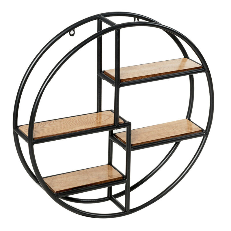 17 Stories Kingswood 4 Piece Circle Metal Floating Shelf Wayfair